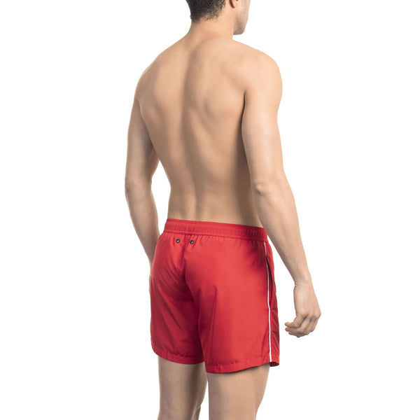 Bikkembergs Beachwear BKK1MBS05 Costume da Bagno Boxer Pantaloncini Uomo Rosso