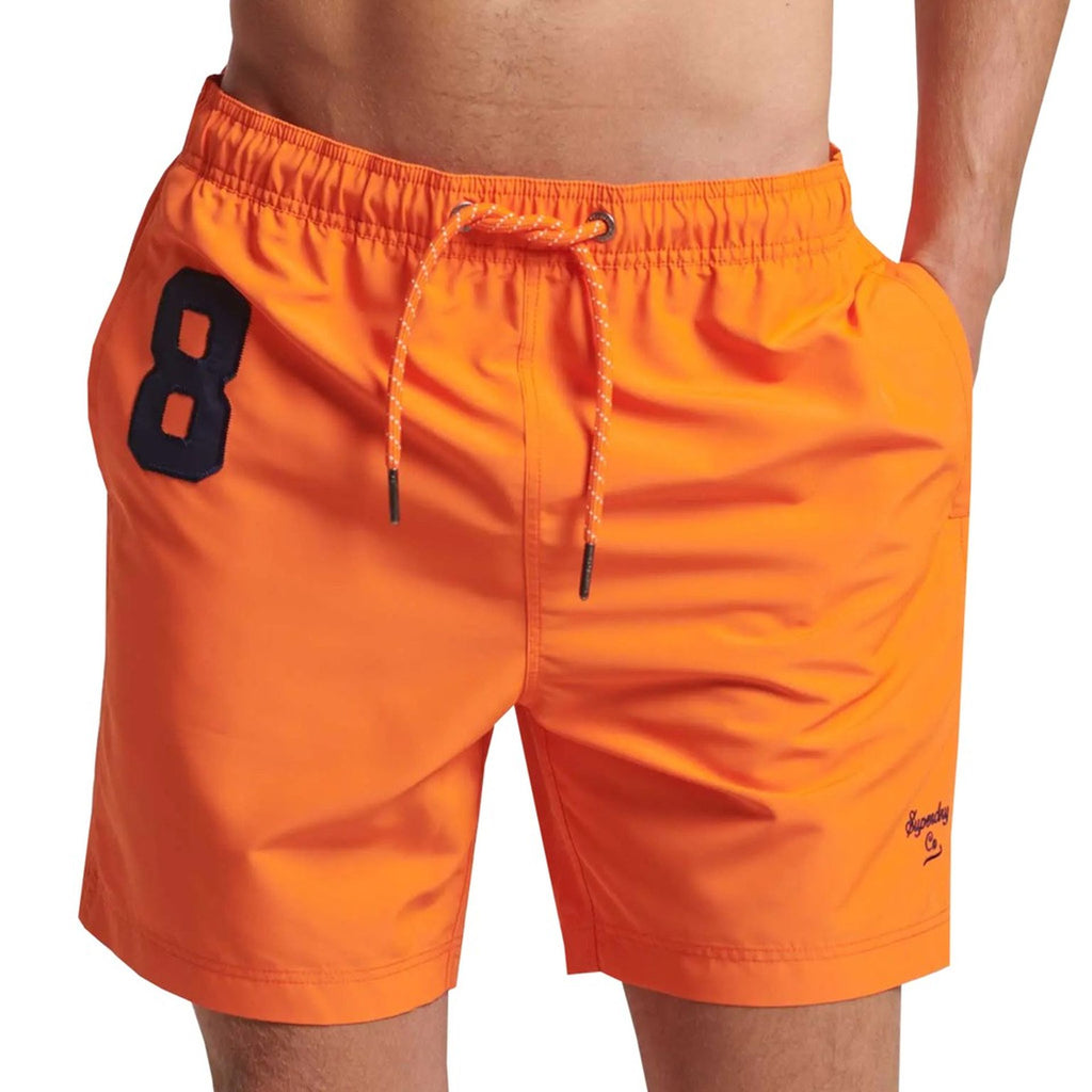 Superdry M3010220A Costume da Bagno Boxer Pantaloncini Uomo Arancione