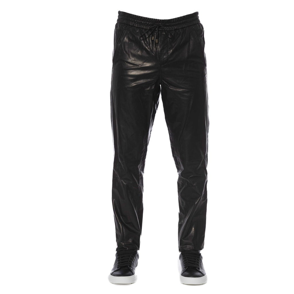 Trussardi 62P000002P000023 Pantaloni Pelle Uomo Made in Italy Nero