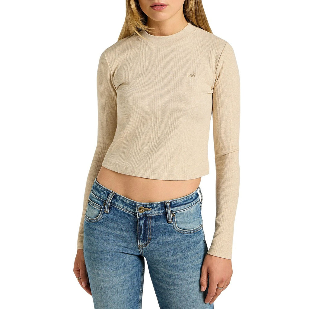 Lee 112355192 T-shirt Maglietta Donna Beige