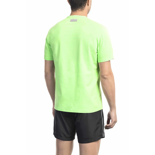 Bikkembergs Beachwear BKK1MTS02 T-shirt Maglietta Uomo Verde Fluo