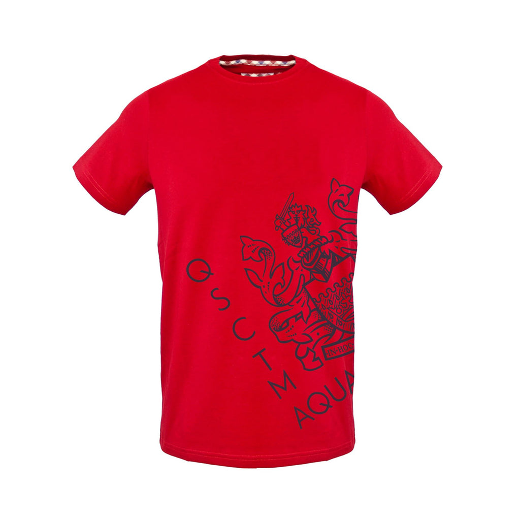 Aquascutum TSIA115 T-shirt Maglietta Uomo Rosso