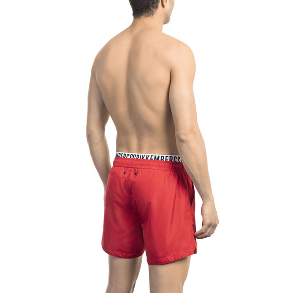 Bikkembergs Beachwear BKK1MBS03 Costume da Bagno Boxer Pantaloncini Uomo Rosso