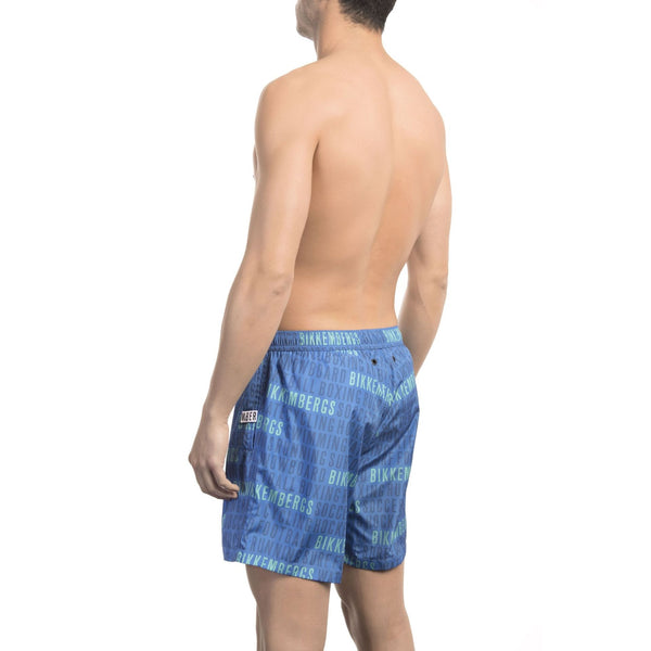 Bikkembergs Beachwear BKK1MBM17 Costume da Bagno Boxer Pantaloncini Uomo Blu