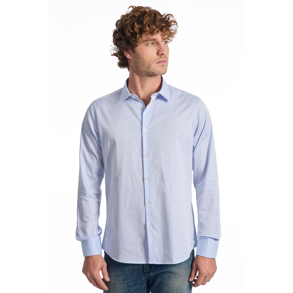 Baldinini Trend 001BDT Camicia Uomo Made in Italy Celeste - BeFashion.it