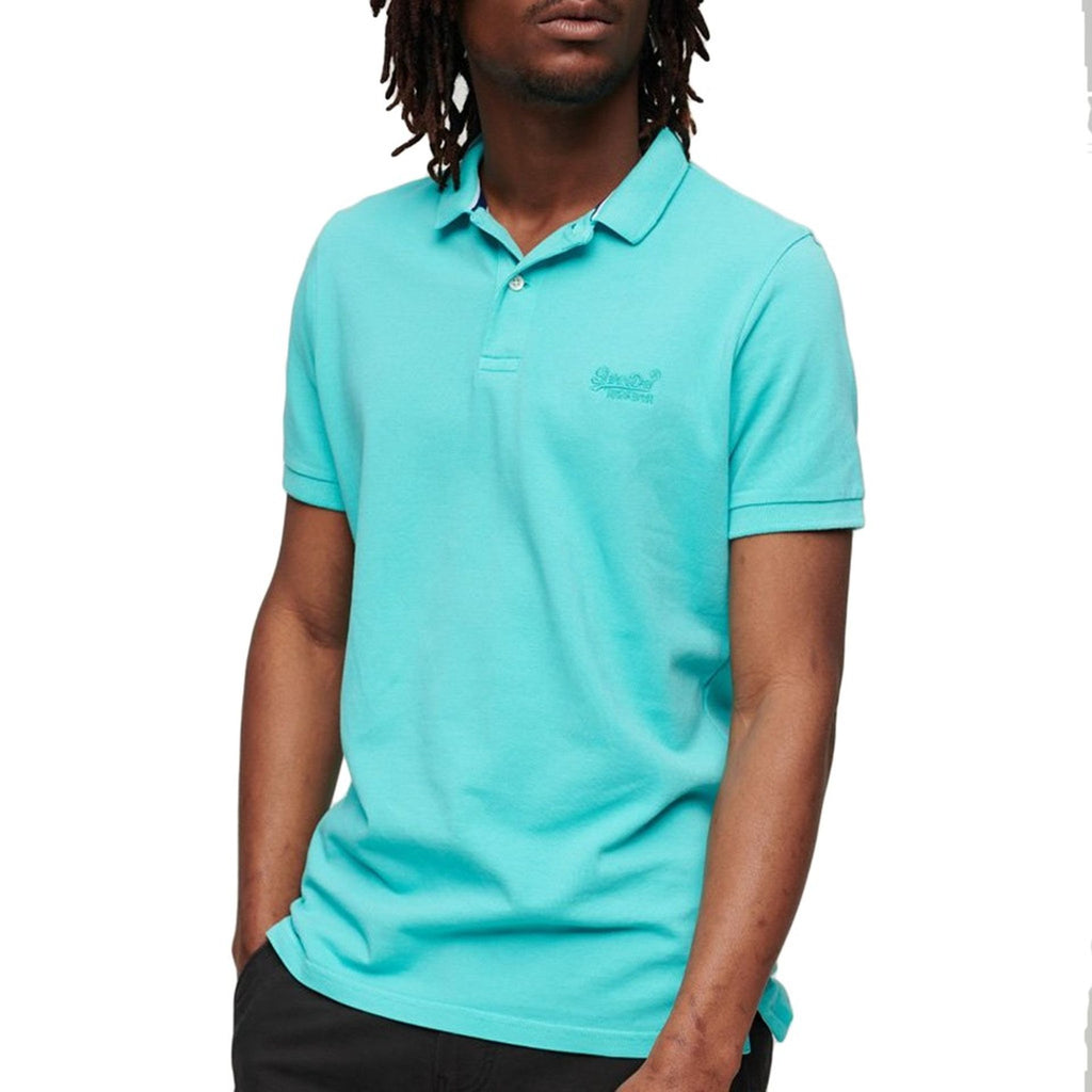 Superdry M1110345A Polo Uomo Celeste