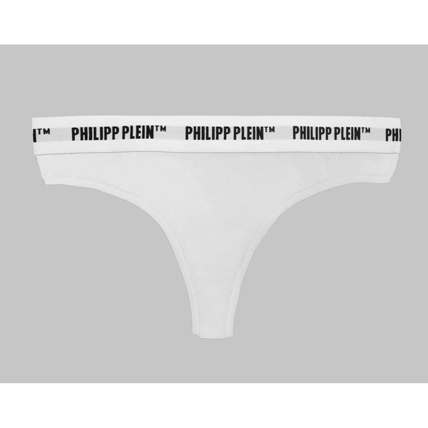 Philipp Plein DUPP0101 Slip Intimo Donna Bipack 2 Pezzi Bianco