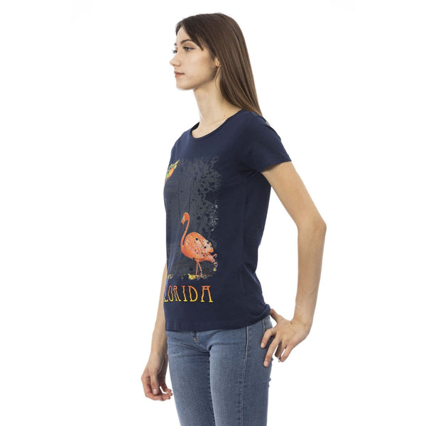 Trussardi Action 2BT10 T-shirt Maglietta Donna Blu Navy