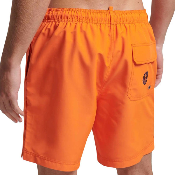 Superdry M3010220A Costume da Bagno Boxer Pantaloncini Uomo Arancione
