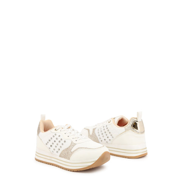 Shone 9110-010 Sneakers Bambina Bimba Bianco Oro