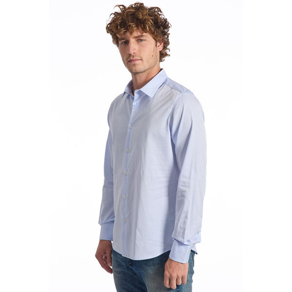Baldinini Trend 001BDT Camicia Uomo Made in Italy Celeste - BeFashion.it