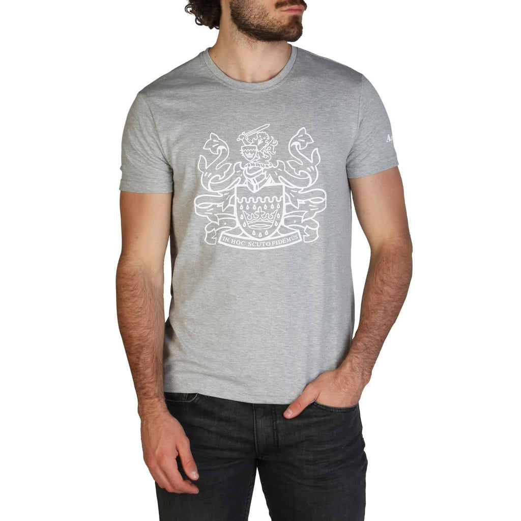 Aquascutum QMT002M0 T-shirt Maglietta Uomo Grigio