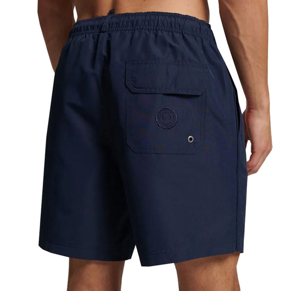Superdry M3010220A Costume da Bagno Boxer Pantaloncini Uomo Blu Navy