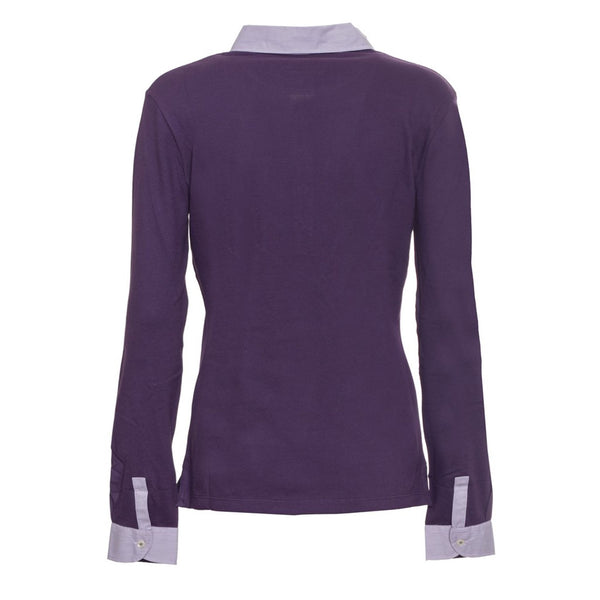 Harmont & Blaine L0CD75-020469 Polo Donna Made in Italy Viola - BeFashion.it