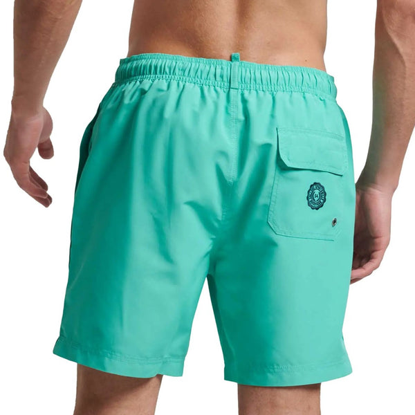 Superdry M3010220A Costume da Bagno Boxer Pantaloncini Uomo Verde