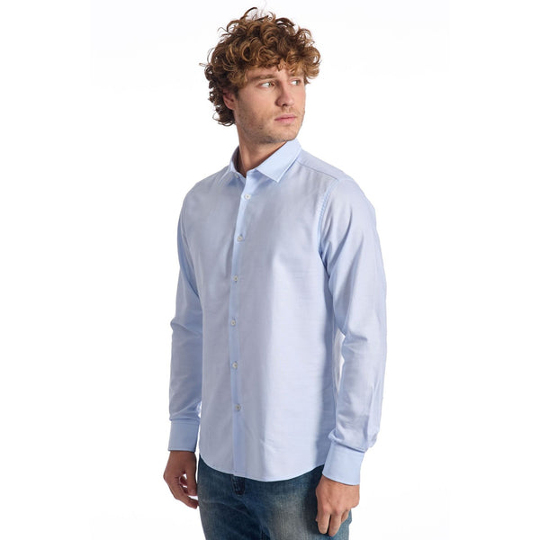 Baldinini Trend 001BDT Camicia Uomo Made in Italy Celeste - BeFashion.it