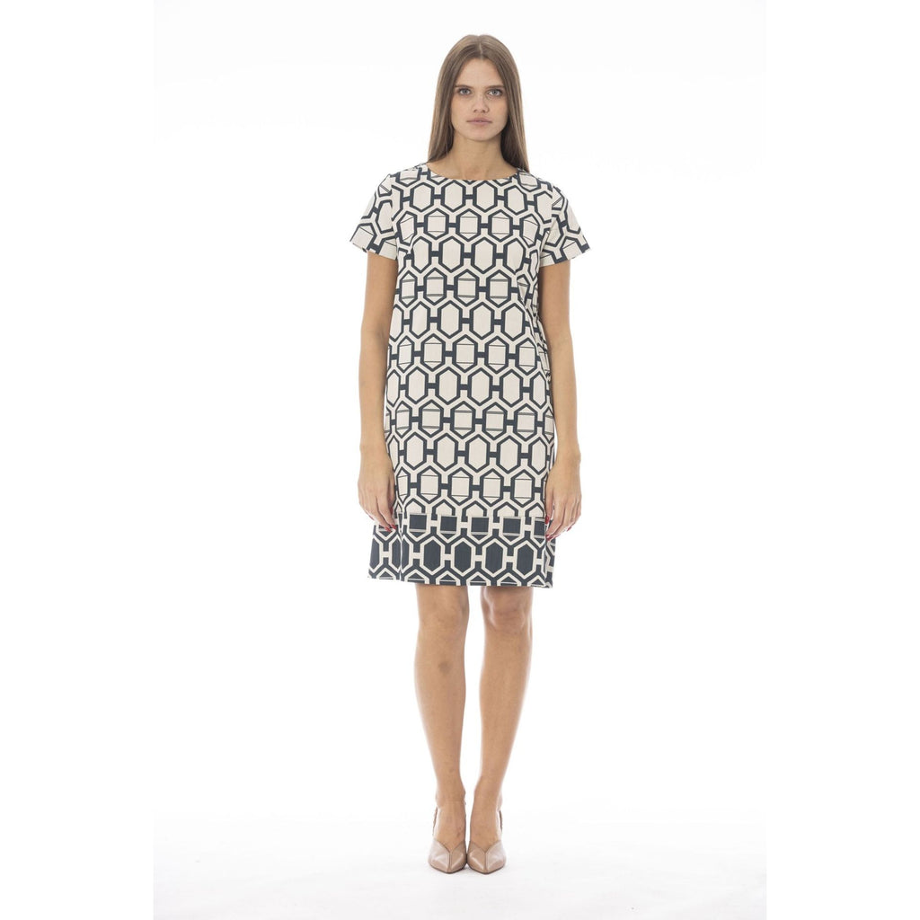 Baldinini Trend T740 VER MANTOVA Abito Vestito Donna Made in Italy Bianco Nero