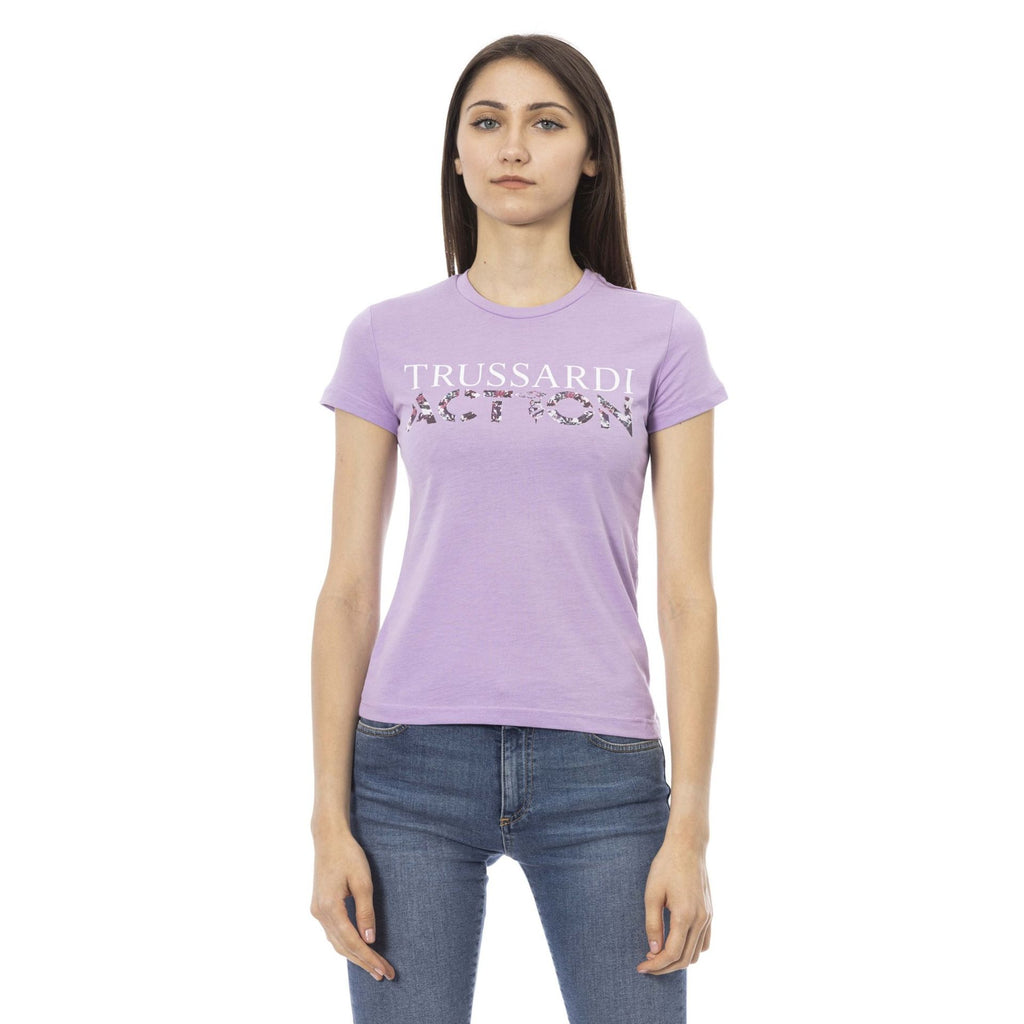 Trussardi Action 2BT03B T-shirt Maglietta Donna Lilla