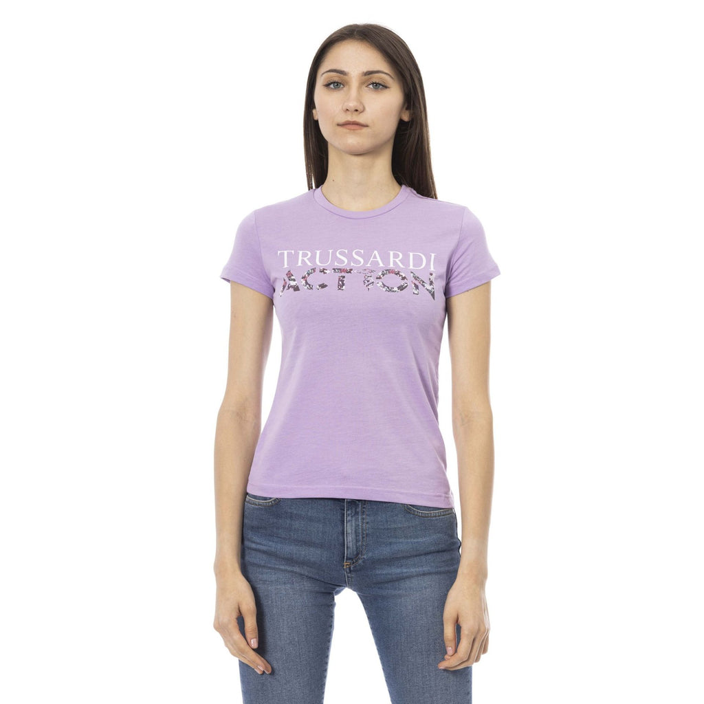 Trussardi Action 2BT03B T-shirt Maglietta Donna Lilla - BeFashion.it