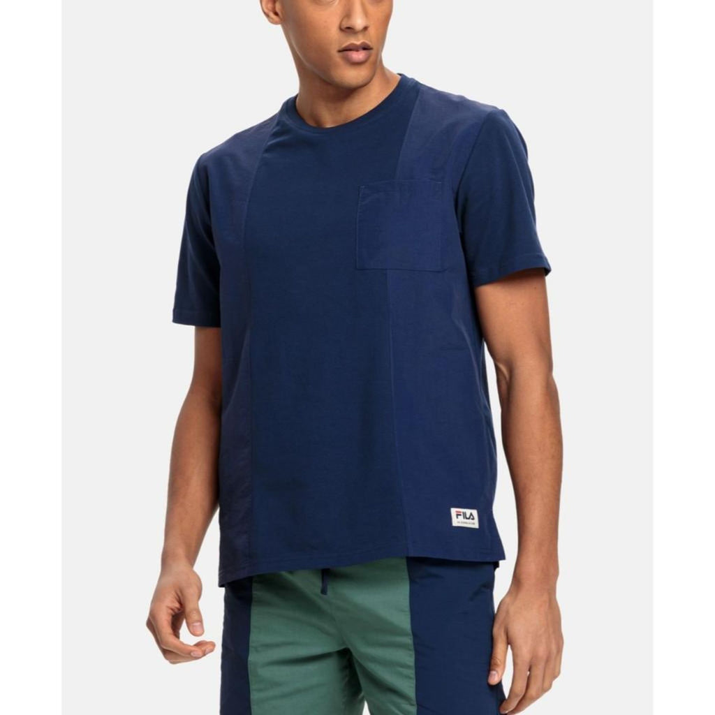 Fila FAM0370 T-shirt Maglietta Uomo Blu Navy